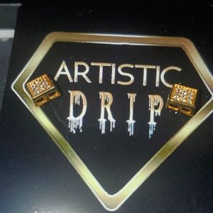 Geometric Square Box Cubic Zirconia Pave CZ Stud Earrings For Men